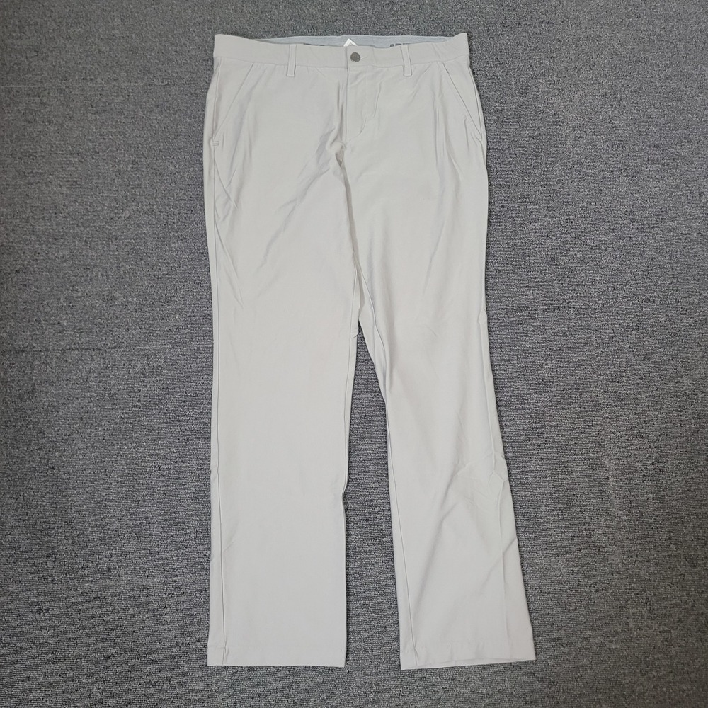 Adidas Size 34x32 Golf Pants Mens Gray Performance Stretch Straight Leg